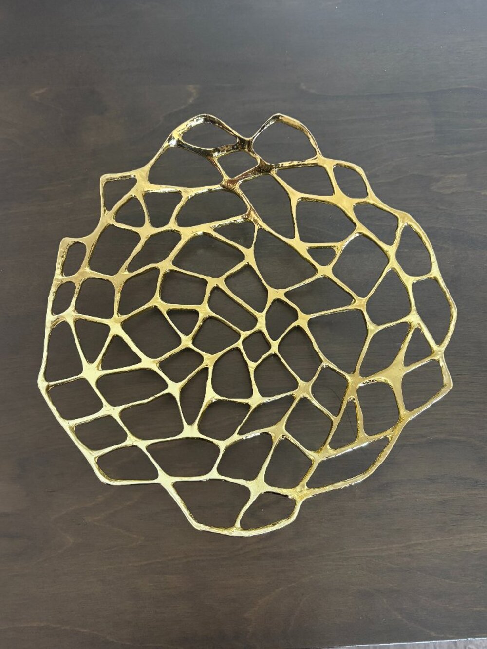 Gold fruit tray coffee table decoration